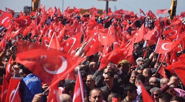 Miting yoğun ilgi gördü