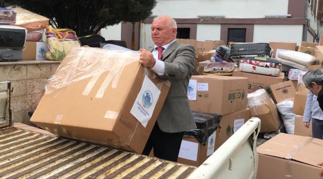 1 tır dolusu yardım malzemesi yola çıktı