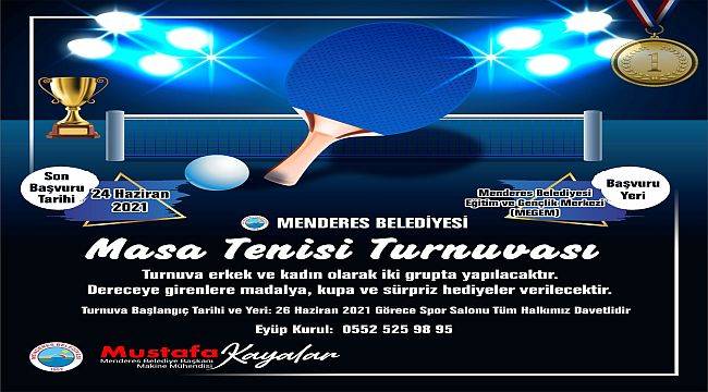 Menderes’te Masa Tenisi Turnuvası