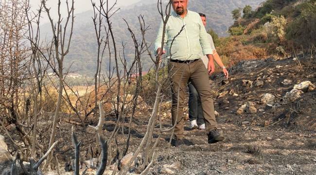 Başkan Gümrükçü Marmaris Yangın Bölgesinde 