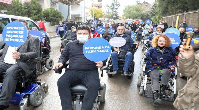 Buca'da Elektrikli Tekerlekli Sandalye Maratonu