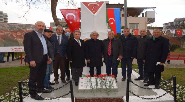 Bornova'da Azerbaycan Dostluk Parkı'nda Anma Töreni