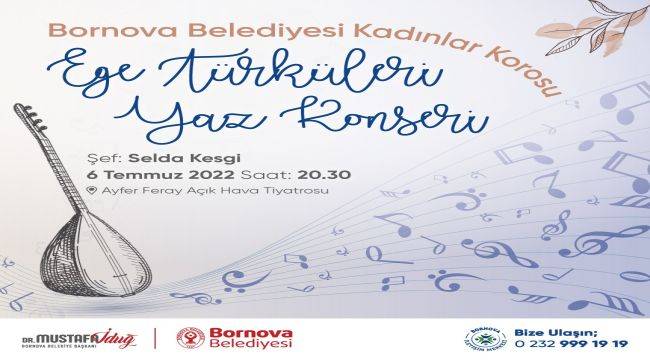 Bornova’da Ege Türküleri Yaz Konser
