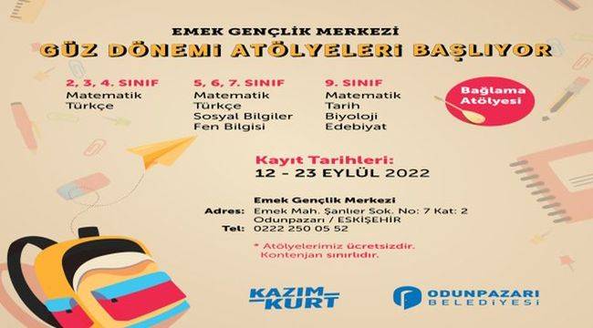 Emek Gençlik Merkezi kayıtları başladı  