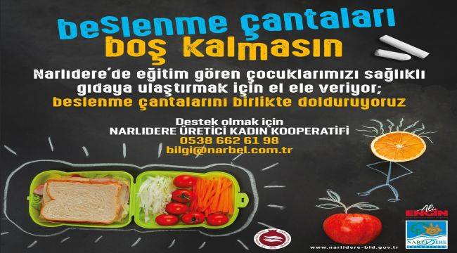 Narlıdere Belediyesi, beslenme çantalarını dolduracak