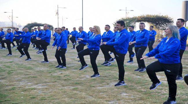 Konak’ta zabıta düzenli spora başladı