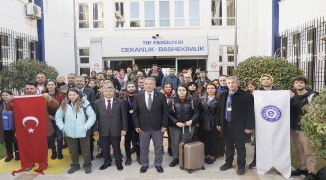 Ege Üniversitesi deprem bölgesine sağlık çalışanı desteğini sürdürüyor