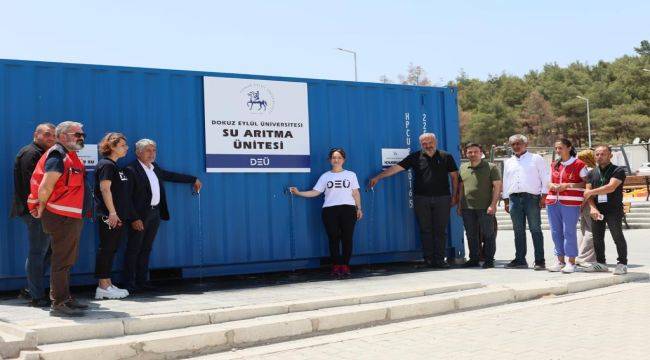 DEÜ’den deprem bölgesine 7. su arıtma ünitesi