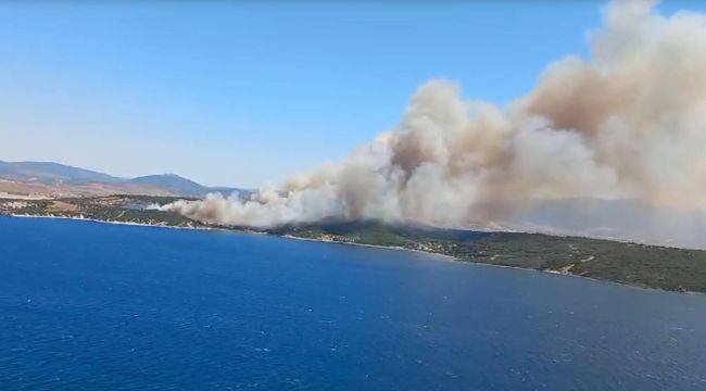 Aliağa ve Menderes’te orman yangını