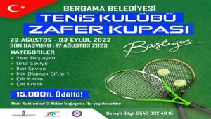 Bergama Belediyesi Tenis Kulübü Zafer Kupası başlıyor