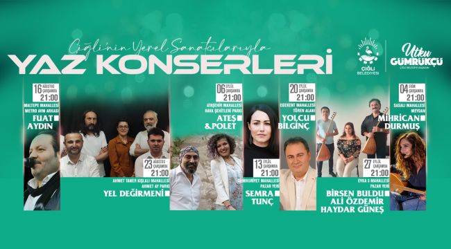 Çiğli Yaz Konserlerinde Sahne Yerel Sanatçıların