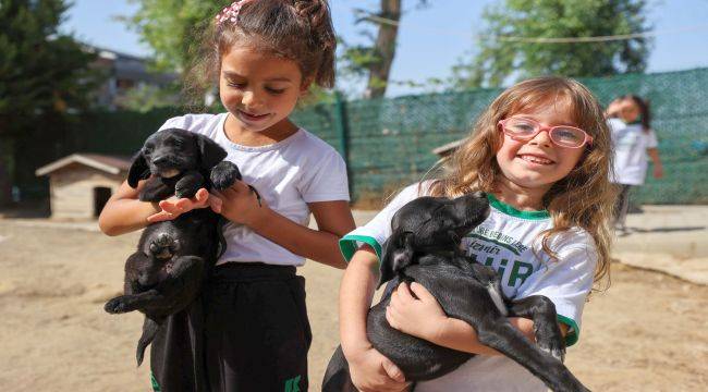 Buca'da çocuklar hayvan sevgisi ile büyüyor