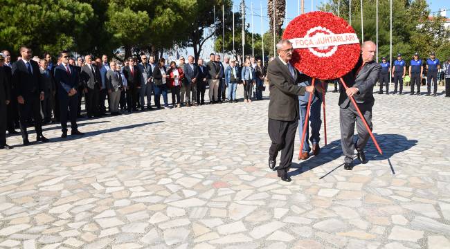 Foça’da Muhtarlar Günü İçin Tören Düzenlendi