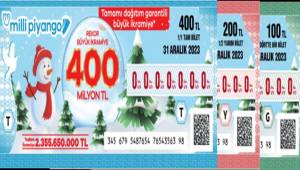 Yılbaşı büyük ikramiyesi 400 milyon TL!