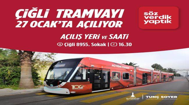 Çiğli Tramvayı’nın açılışı için trafik düzenlemesi