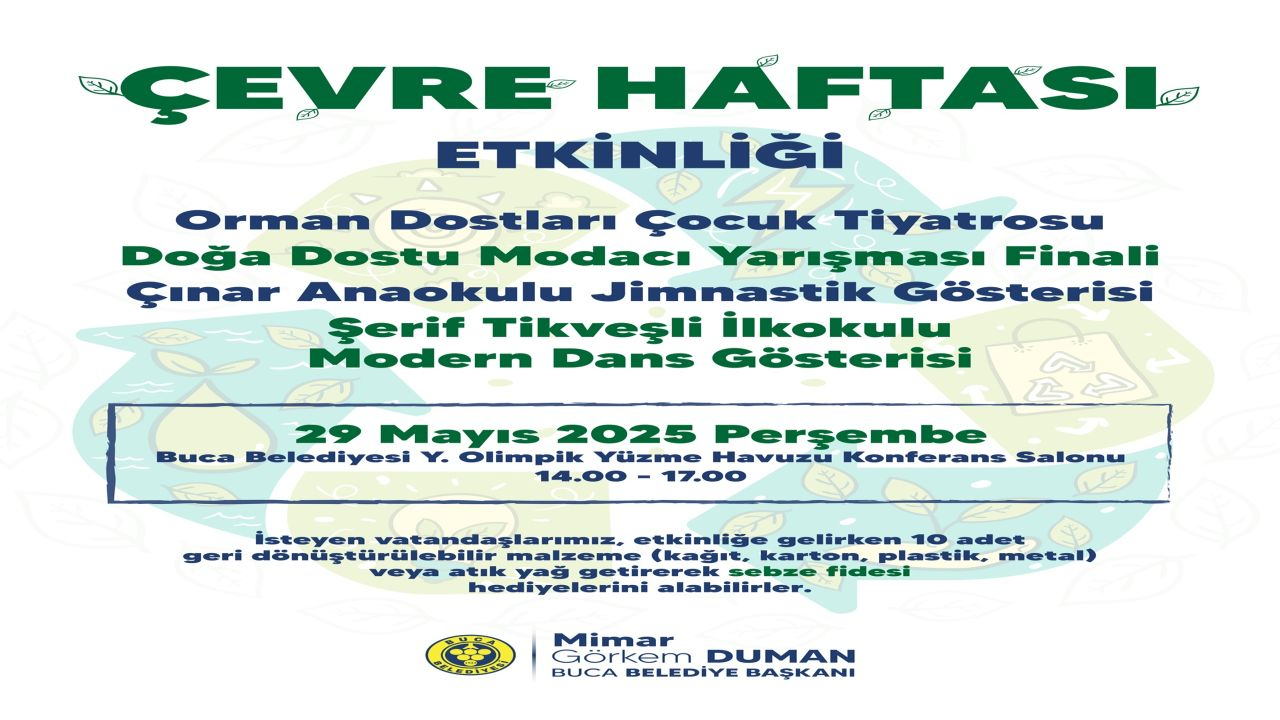 Buca’da Çevre Haftası Etkinliklerle Geçecek