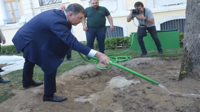 Asırlık Çınar Ağacının Yerine Yenisini Dikildi