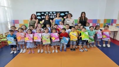 Konaklı minikler karne sevinci yaşadı