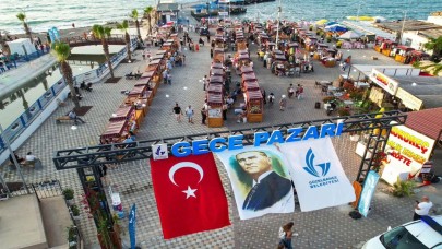 Güzelbahçe Gece Pazarı yenilenen yüzüyle görücüye çıktı