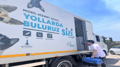 Büyükşehir, yangında mahsur kalan hayvanları unutmadı