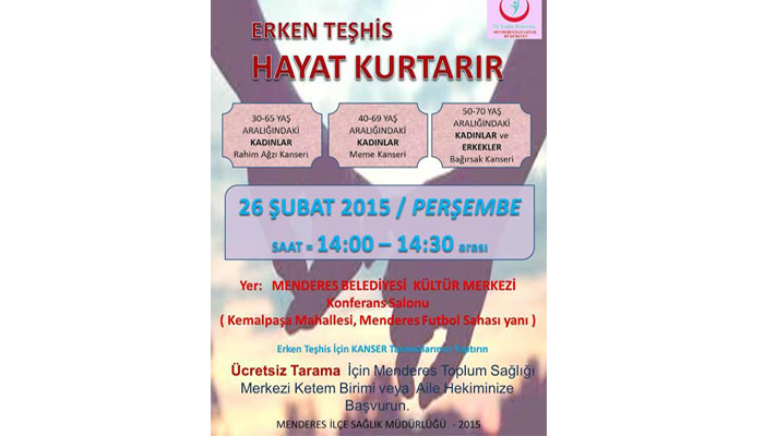 Menderes kansere karşı bilgilendiriyor