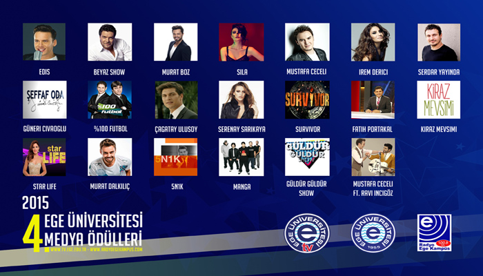 "EGE ÜNİVERSİTESİ 4.MEDYA ÖDÜLLERİ" NİN SAHİPLERİ AÇIKLANDI