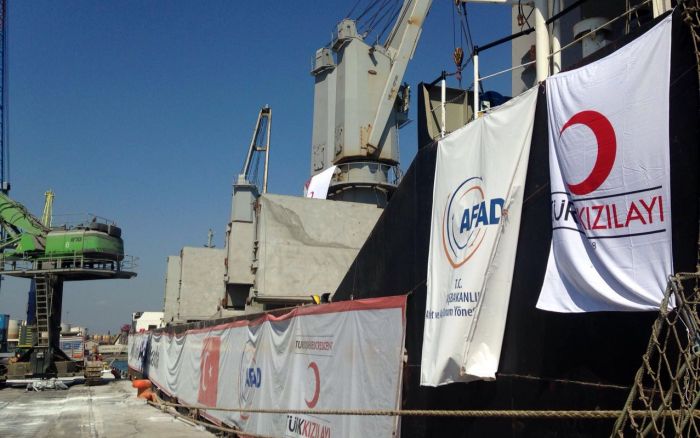 11 bin tonluk gıda Mersin’den yola çıktı