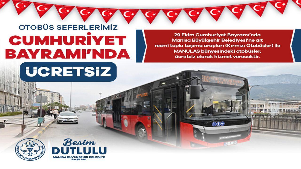29 Ekim’de Ulaşım Ücretsiz Olacak