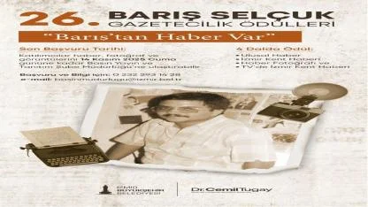 26. Barış Selçuk Gazetecilik Ödülleri’ne son başvuru tarihi 14 Kasım