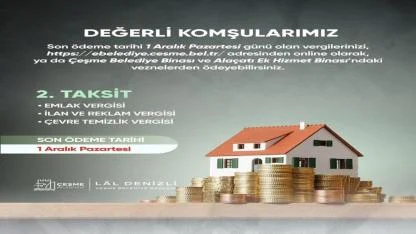 Vergi ödemelerinde son gün 1 Aralık Pazartesi