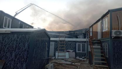 İşçi Konteynerinde Çıkan Yangın Kontrol Altına Alındı