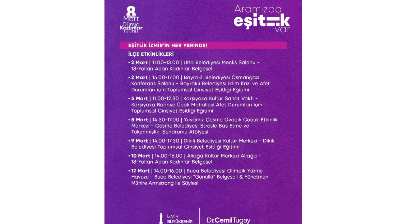 İzmir'de 8 Mart: Aramızda eşitlik var