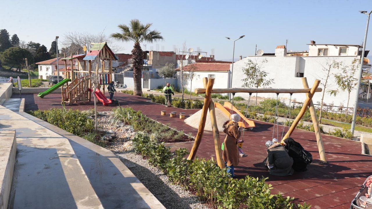 Konak’ın göz bebeği Narin Parkı’na yağmur bahçesi