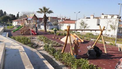 Konak’ın göz bebeği Narin Parkı’na yağmur bahçesi