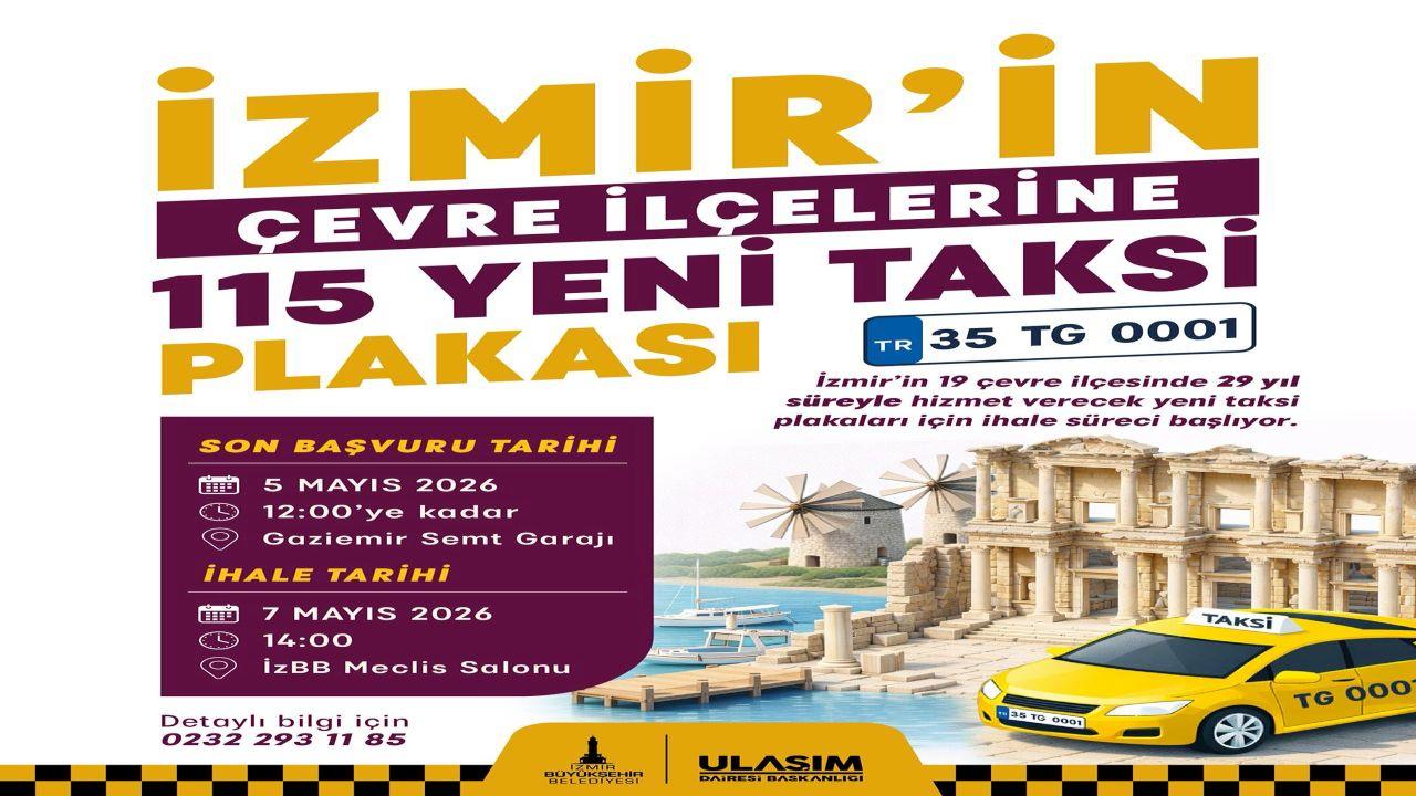 İzmir’in çevre ilçelerine 115 yeni taksi geliyor