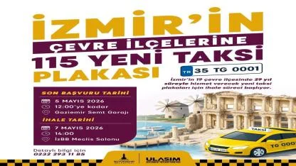 İzmir’in çevre ilçelerine 115 yeni taksi geliyor