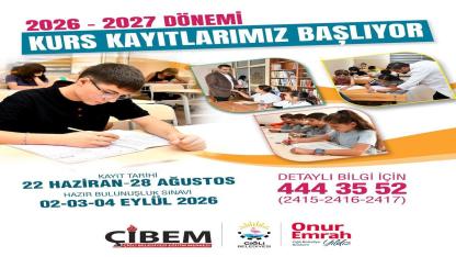 ÇİBEM’de Yeni Dönem Kayıtları Başlıyor