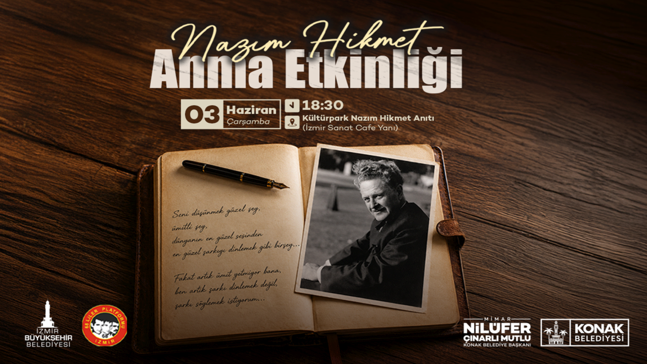 Konak’tan usta şairlere vefa: Nazım Hikmet ve Ahmed Arif Konak’ta anılacak