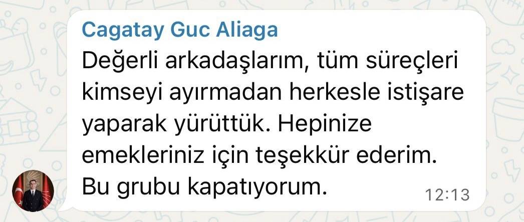 Görevden alınan Güç'ten WhatsApp hamlesi